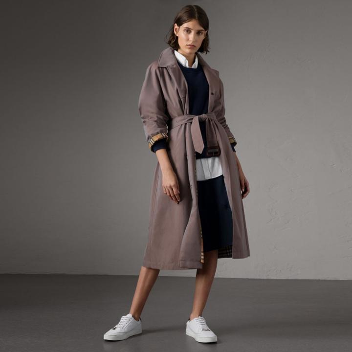 Burberry Burberry The Brighton Car Coat, Size: 04, Purple