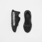 Burberry Burberry Kingdom Print Neoprene And Leather Sneakers, Size: 42.5, Black