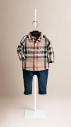 Burberry Burberry Childrens Check Cotton Shirt, Size: 2y, Beige