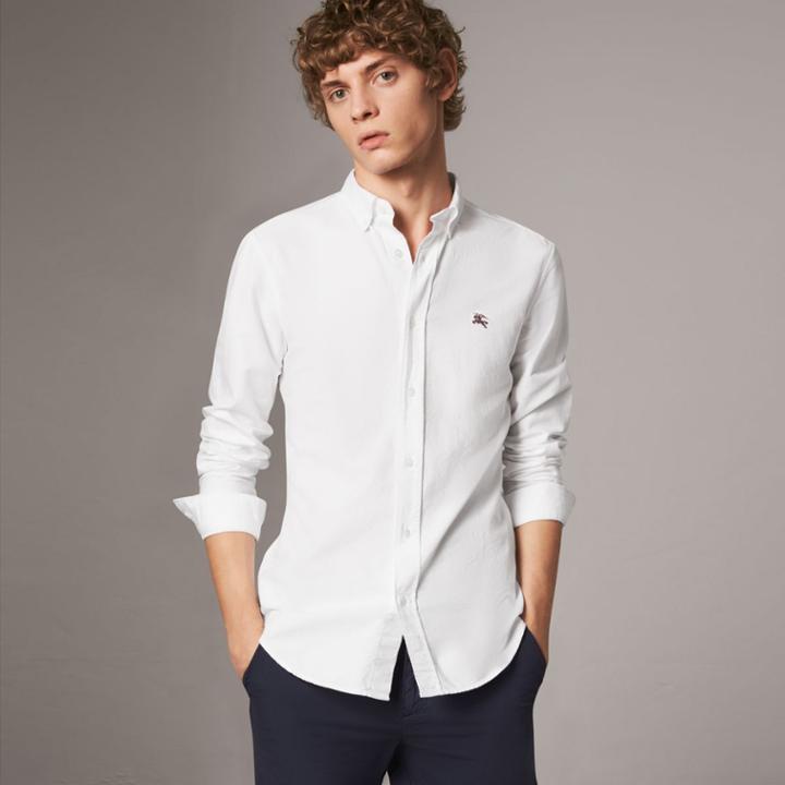 Burberry Burberry Cotton Oxford Shirt, Size: Xxxl, White