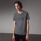 Burberry Burberry Devor Cotton Jersey T-shirt, Size: L, Grey