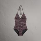 Burberry Burberry Spot Print Halterneck Swimsuit