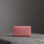 Burberry Burberry Two-tone Leather Wristlet Clutch, Pink
