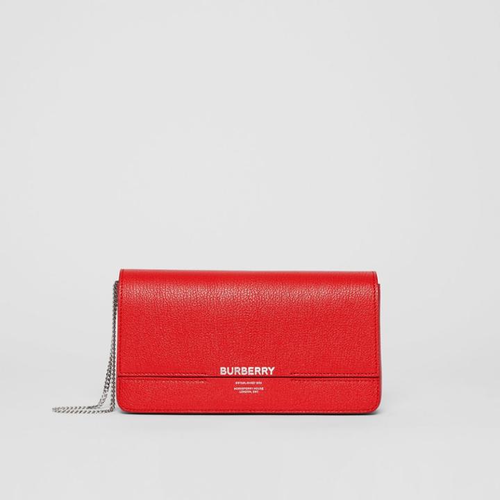 Burberry Burberry Leather Grace Clutch, Red