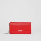 Burberry Burberry Leather Grace Clutch, Red