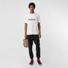 Burberry Burberry Embroidered Archive Logo Cotton T-shirt, Size: Xl, White