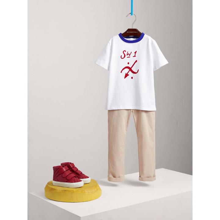 Burberry Burberry Sw1 Print Cotton T-shirt, Size: 6y