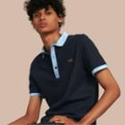 Burberry Burberry Mercerised Cotton Polo Shirt, Size: Xl, Blue