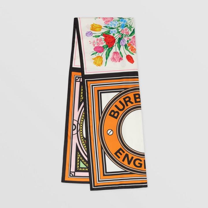 Burberry Burberry Montage Print Silk Scarf