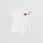 Burberry Burberry Childrens Thomas Bear Motif Cotton Polo Dress With Bloomers, Size: 6m