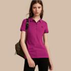 Burberry Burberry Cotton Piqu Polo Shirt, Purple