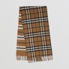 Burberry Burberry Reversible Check And Stripe Cashmere Scarf