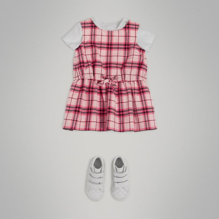 Burberry Burberry Gathered Check Cotton Dress, Size: 2y