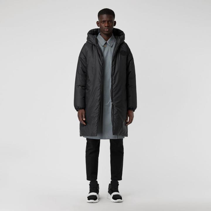 Burberry Burberry Down-filled Oversized Hooded Coat, Size: 40, Black