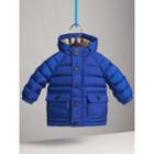 Burberry Burberry Shower-resistant Hooded Puffer Jacket, Size: 6m, Blue