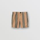 Burberry Burberry Childrens Icon Stripe Cotton Chino Shorts, Size: 14y, Archive Beige