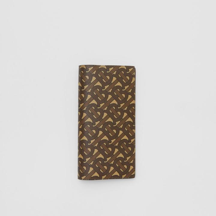 Burberry Burberry Monogram Print E-canvas Continental Wallet, Brown