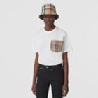 Burberry Burberry Vintage Check Pocket Cotton Oversized T-shirt, Size: M