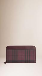 Burberry Burberry Horseferry Check Ziparound Wallet, Red