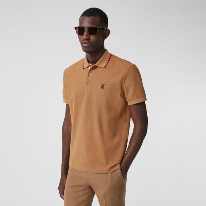 Burberry Burberry Monogram Motif Cotton Piqu Polo Shirt, Size: Xxl, Brown