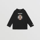Burberry Burberry Childrens Long-sleeve Montage Print Cotton Top, Size: 4y