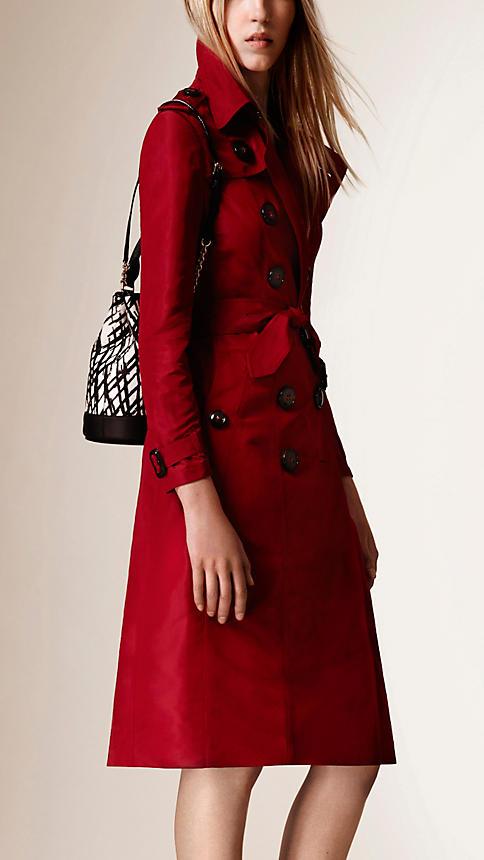Burberry Silk Faille Trench Coat