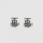 Burberry Burberry Monogram Motif Enamel And Palladium-plated Cufflinks, Black