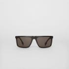 Burberry Burberry Vintage Check Detail Straight-brow Sunglasses, Black