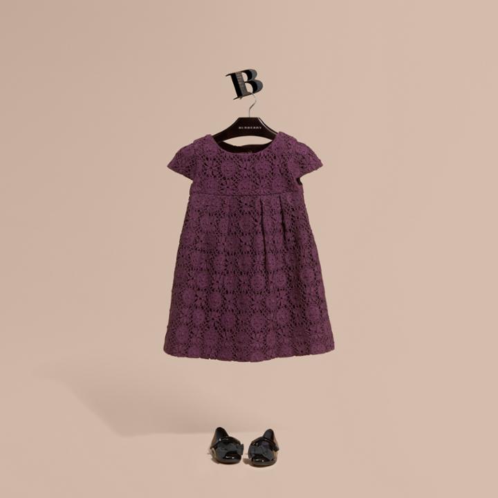 Burberry Burberry English Lace A-line Dress, Size: 2y, Purple