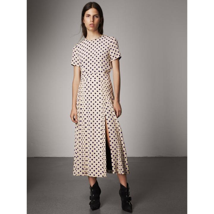 Burberry Burberry Polka-dot Silk Dress, Size: 06