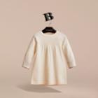 Burberry Burberry Check Cuff Knitted Cashmere Dress, Size: 3y, White