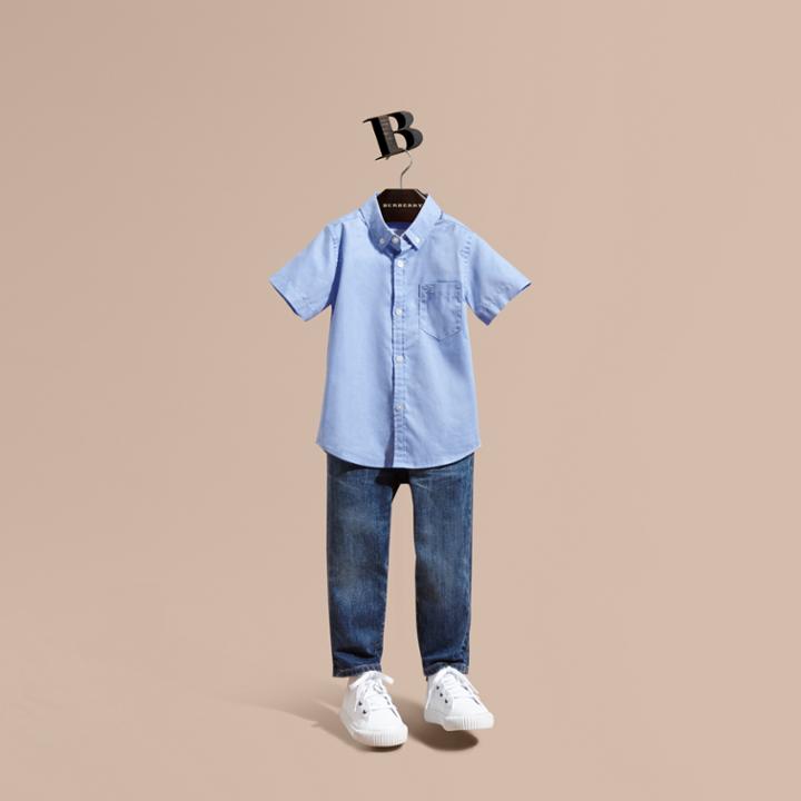 Burberry Burberry Cotton Oxford Shirt, Size: 10y, Blue