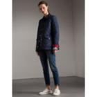 Burberry Burberry Check Detail Diamond Quilted Jacket, Size: S, Blue