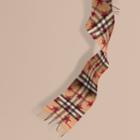 Burberry Burberry The Mini Classic Check Cashmere Scarf With Stars, Size: Os, Pink