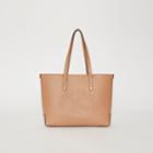 Burberry Burberry Small Embossed Crest Leather Tote, Beige