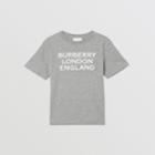 Burberry Burberry Childrens Logo Print Cotton T-shirt, Size: 14y, Grey