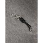 Burberry Burberry Braided Leather Knot Key Ring, Black