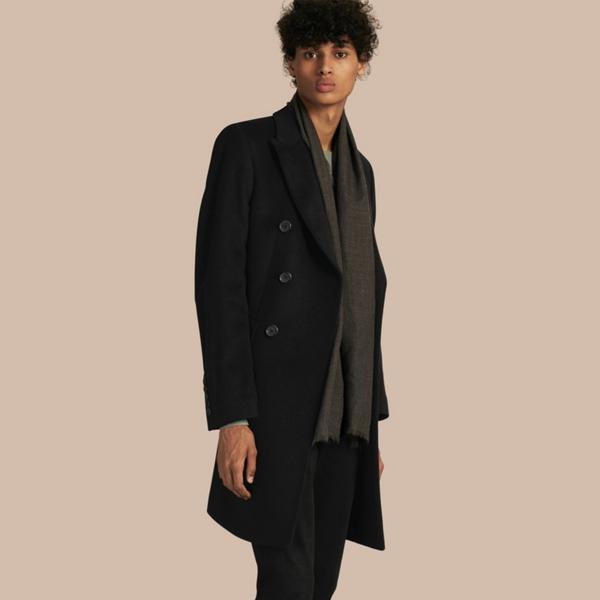 Burberry Double-breasted Wool Cashmere Tailored Coat