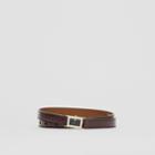 Burberry Burberry Faux Watch Detail Leather Belt, Size: M, Brown