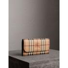 Burberry Burberry Haymarket Check And Leather Slim Continental Wallet, Black