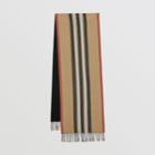 Burberry Burberry Reversible Icon Stripe Cashmere Scarf, Beige