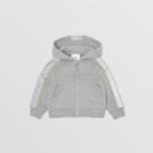 Burberry Burberry Childrens Monogram Print Panel Cotton Hooded Top, Size: 2y, Grey