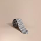 Burberry Burberry Slim Cut Cotton Silk Gingham Tie, Black