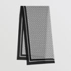 Burberry Burberry Monogram Print Silk Chiffon Scarf, Monochrome