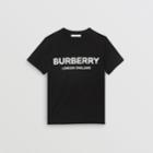 Burberry Burberry Childrens Logo Print Cotton T-shirt, Size: 4y, Black