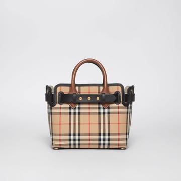 Burberry Burberry The Mini Vintage Check Triple Stud Belt Bag, Beige