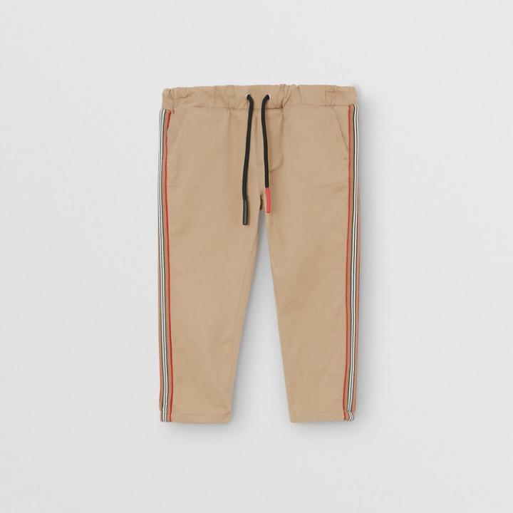 Burberry Burberry Childrens Icon Stripe Detail Cotton Chinos, Size: 2y, Yellow