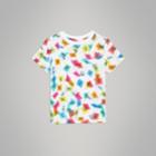 Burberry Burberry Confetti Letter Print Jersey T-shirt, Size: 18m, White
