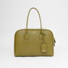 Burberry Burberry Large Leather Half Cube Bag, Green