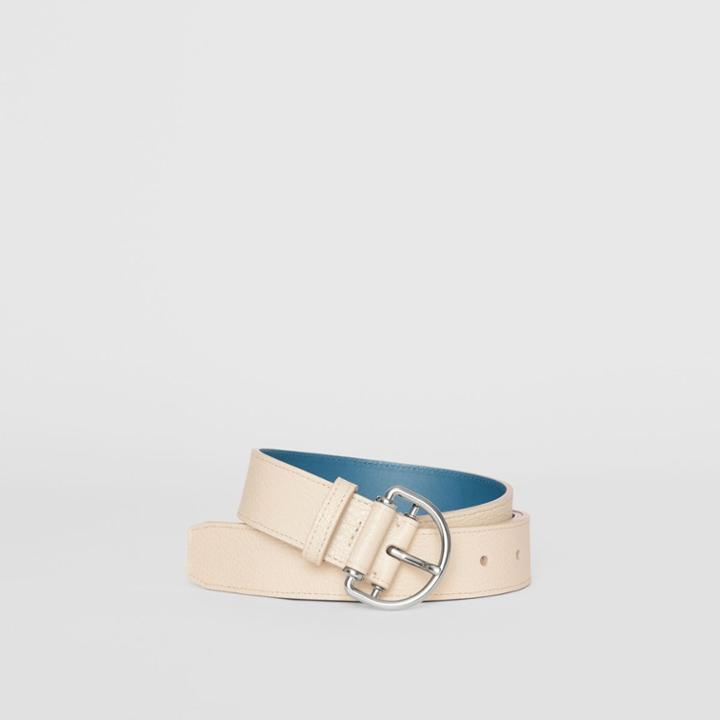 Burberry Burberry Grainy Leather D-ring Belt, Size: 100, Beige